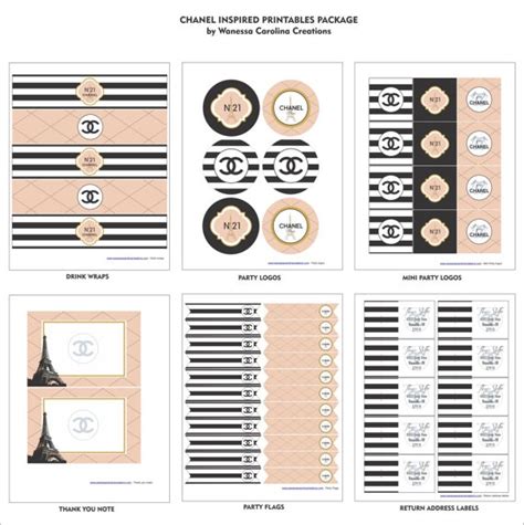 chanel inspired printable